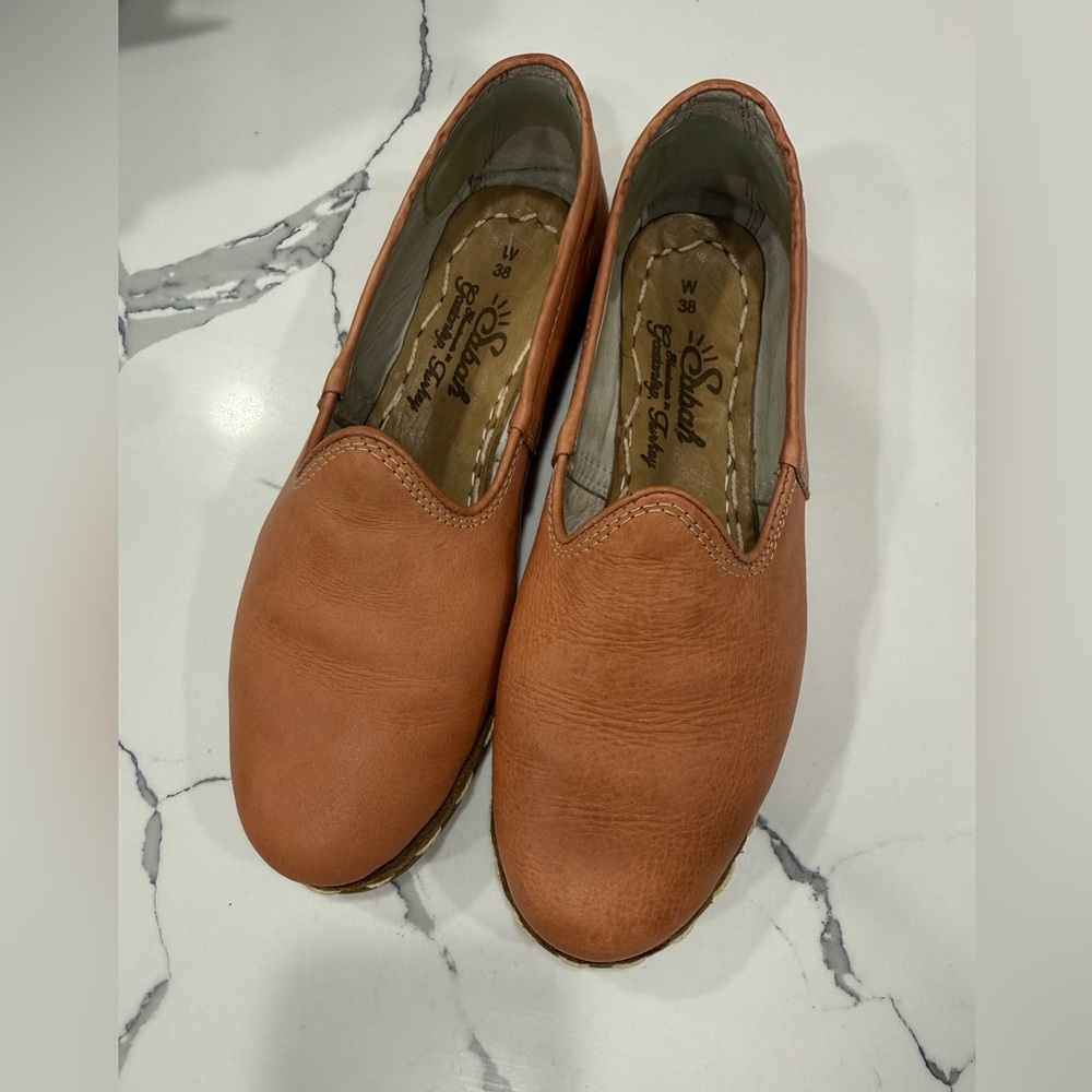 Sabah Women's Slip-On Loafers, Brown Leather size 38